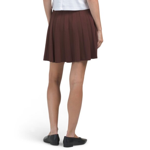 SANDRO Marron Purple Pleated Skirt - Picture 2 of 2